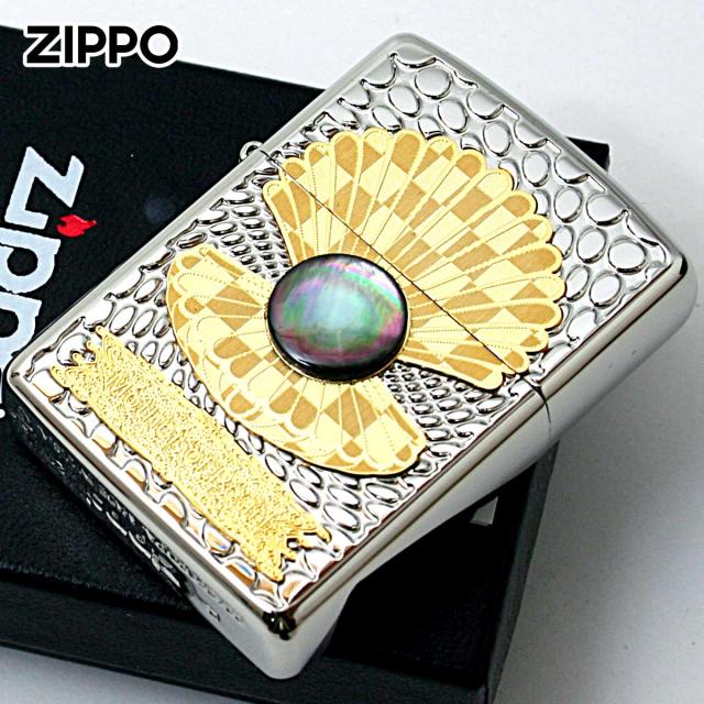 Zippo ジッポライター アーマー 黒蝶貝 パール 3ピースメタル ARMOR Mother of Pearl BK メール便専用商品