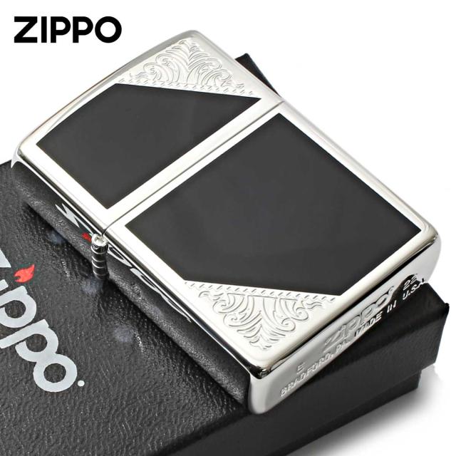 Zippo ジッポライター ベネチアンデザイン アラベスク 唐草 両面加工 ブルーマーブル Venetian Design 2SW-BK メール便専用商品 7,128円