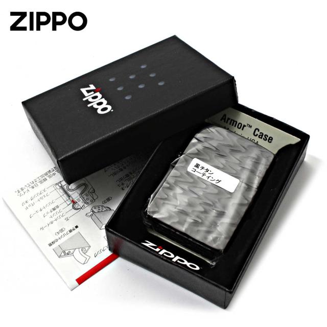 Zippo ジッポライター アーマー 彫刻 RIP 模様 両面加工 チタニュームコーティング ブラック 62TIBK-RIP メール便専用商品_4