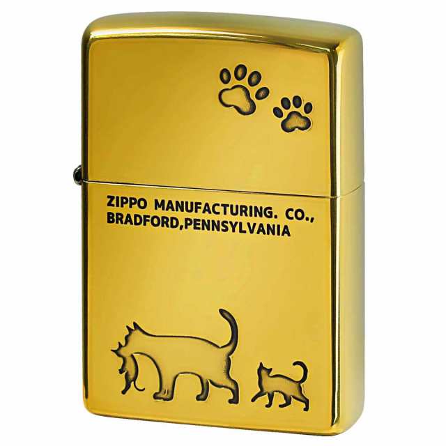 Zippo ジッポライター ネコ 猫 Cat 足跡 愛くるしい 真鍮いぶし Charming Gesture 2BI-CAT2 プレゼント 贈り物 男性 女性 かわいい メール便可の通販は 6,391円