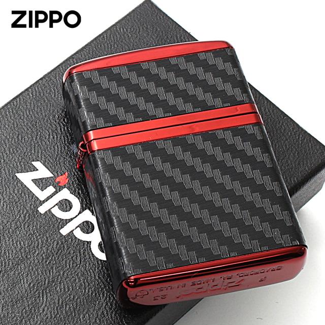 Zippo ジッポライター アーマー カーボン レッド ARMOR CARBON SERIES 162RED-CARBON メール便専用商品