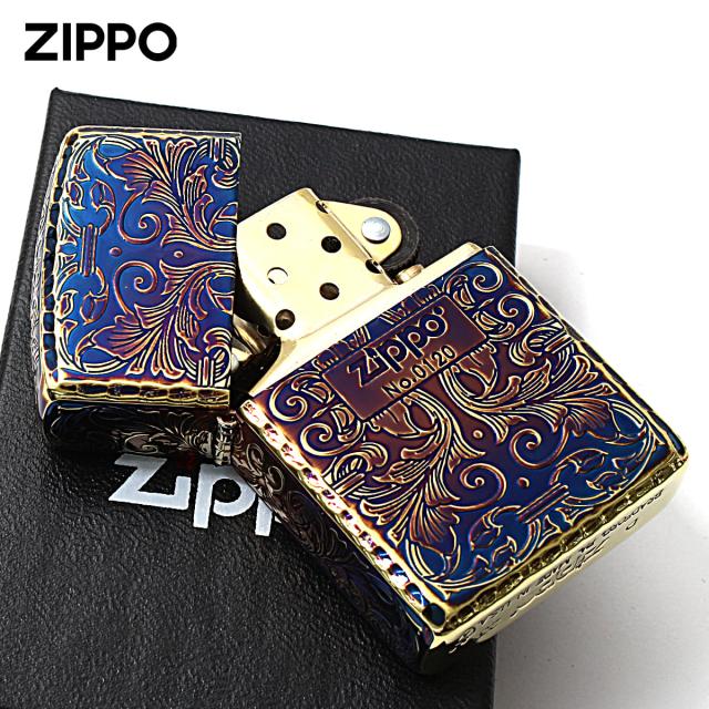 Zippo ジッポライター アーマー 5面 アラベスク 唐草 コーナーリューター ロゴ ゴールド シリアル番号 162GI-Z5KARART メール便専用商品_2