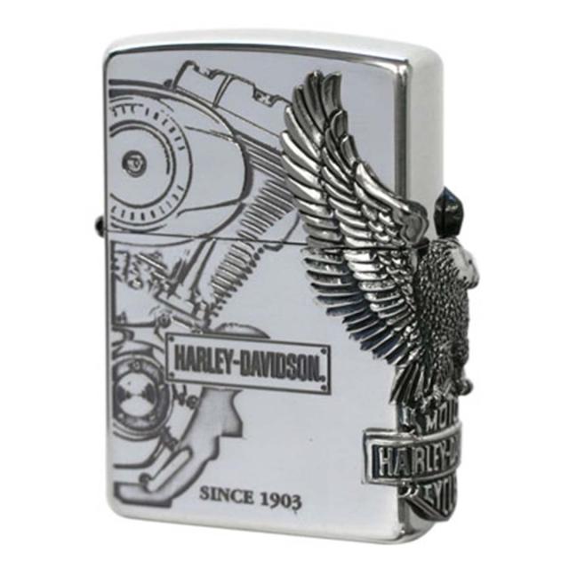 Zippo ジッポライター ハーレーダビッドソン 日本限定モデル バイク 二輪 モーターサイクル  Harley Davidson シルバーいぶし サイドメタル オフィシャルライセンス品 HDP-3 プレゼント 贈り物 男性 かっこいい ブランド 公式の通販は 11,435円