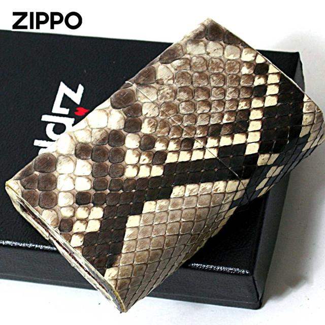 Zippo ジッポライター 革巻き 本革 パイソン 蛇 ヘビ 本蛇革巻 メール便専用商品