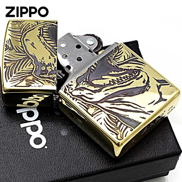 ZIPPO　ジッポ　ライター　未使用品　恐竜　ティラノザウルス　サウルス　シリアル番号入り　銀10ミクロン仕上げ　限定品 完売ZIPPO アンティークメタル 恐竜 全3種類
