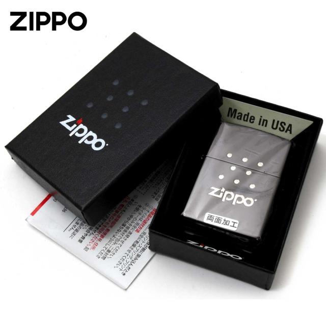 Zippo ジッポライター ZIPPO パッケージデザイン 両面加工 ブラックニッケル 200 メール便専用商品_4