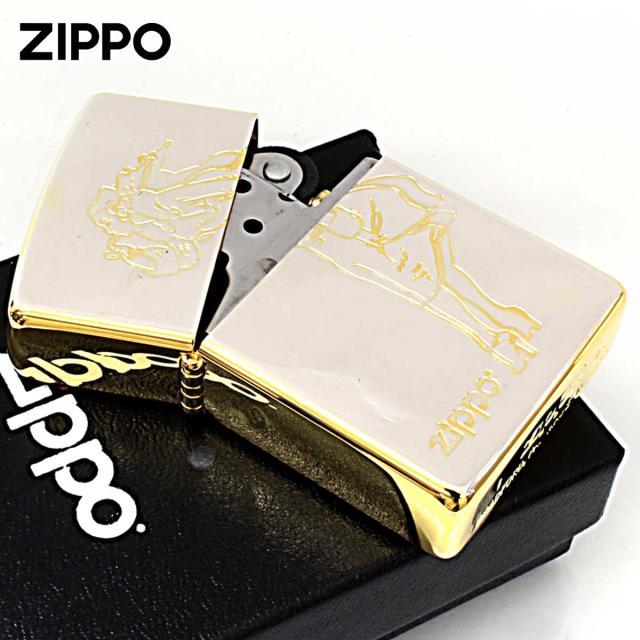 Zippo ジッポライター クラシカル ウインディ Windy シルバー ゴールド コンビミラー SG メール便専用商品_2