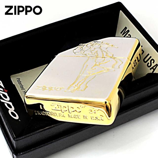 Zippo ジッポライター クラシカル ウインディ Windy シルバー ゴールド コンビミラー SG メール便専用商品_3