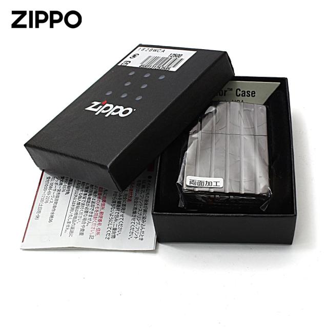 Zippo ジッポライター アーマー ウェーブカット 両面加工 彫刻 ブラックニッケル ARMOR Wave Cut 162BWCA メール便専用商品_4