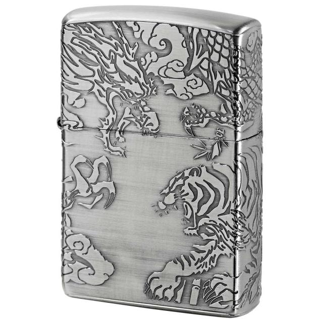 Zippo ジッポライター 龍虎 ドラゴン タイガー 4面連続デザイン ニッケルメッキ ブラッシュド Dragon and Tiger NI プレゼント 贈り物 男性 かっこいいの通販は 8,712円
