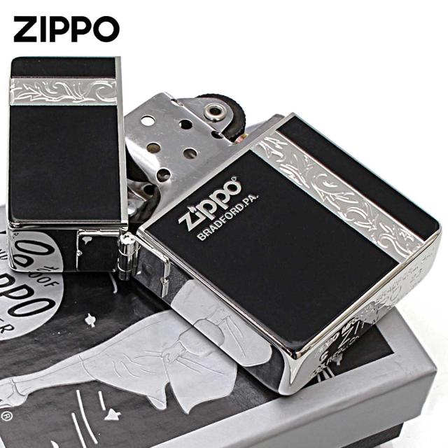 Zippo ジッポライター 1935レプリカ バーティカル アラベスク 唐草 両面加工 Vertical Arabesque 銀メッキ 1935VERS メール便専用商品_2