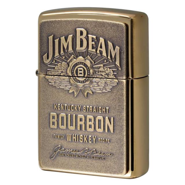 Zippo ジッポライター ジムビーム 酒 ロゴ 真鍮 ブラス エンブレム貼り Jim Beam Brass Emblem 254BJB.929 プレゼント 贈り物 男性 かっこいい USAモデル ブランドの通販は 8,569円