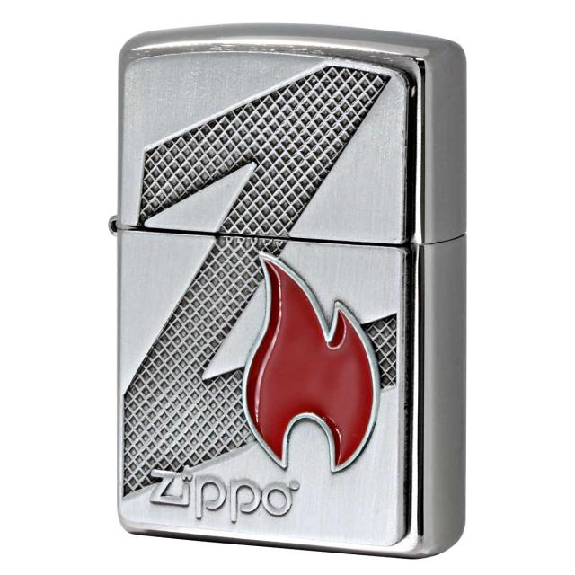 Zippo ジッポライター 炎 アイコンフレーム ジッポ ロゴ Z Flame Emblem エンブレム貼り ブラッシュドクローム 29104 プレゼント 贈り物 男性 女性 かっこいい USAモデル メール便可の通販は 6,848円