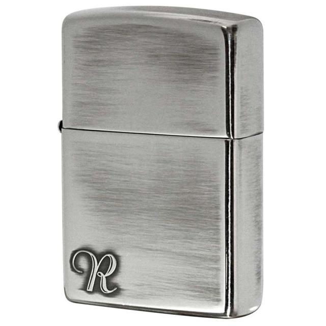 Zippo ジッポライター アルファベット イニシャル The alphabet R シルバーいぶし 80026 プレゼント 贈り物 男性 女性 シンプル メール便可の通販は 8,136円