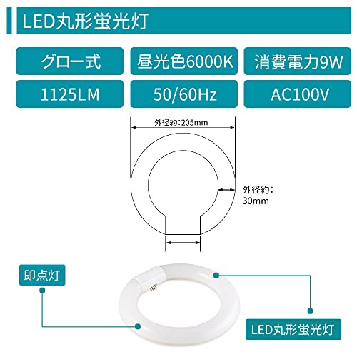 丸形蛍光灯20w形 led蛍光灯丸型20w形 昼光色6000K グロー式工事不要「グロー球を外す」20w形蛍光灯 led丸型 口金 G10 丸形の通販はau  PAY マーケット ミーナワン au PAY マーケット－通販サイト