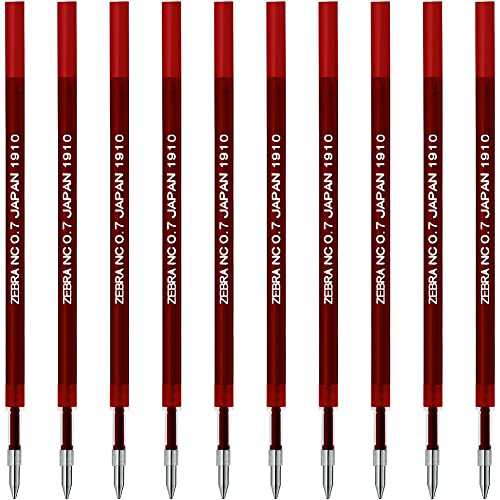 ゼブラ 油性ボールペン替芯 ブレン NC-0.7芯 赤 10本 B-RNC7-Rの通販は