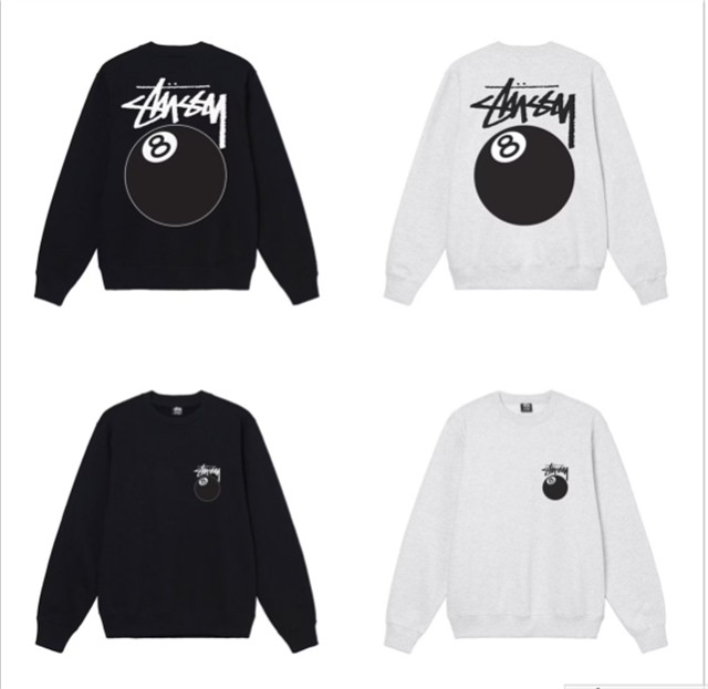 STUSSY 8 BALL CREW (1914749) ステューシー 裏起毛 スウェット ...