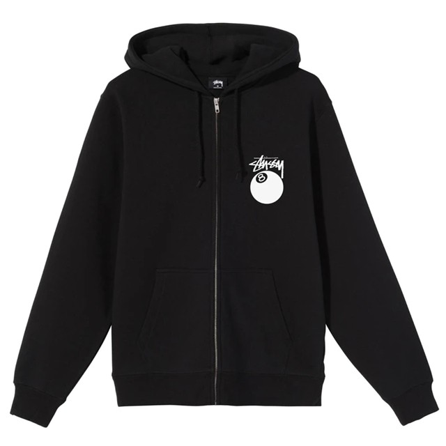 第一ネット スウェットパーカー サイズXL 【新品】stussy ステューシー 8 BALL BALL ZIP 8 HOOD STUSSY(ステューシー)  スウェット ブラック パーカー XL♪黒 shinei-sw.jp