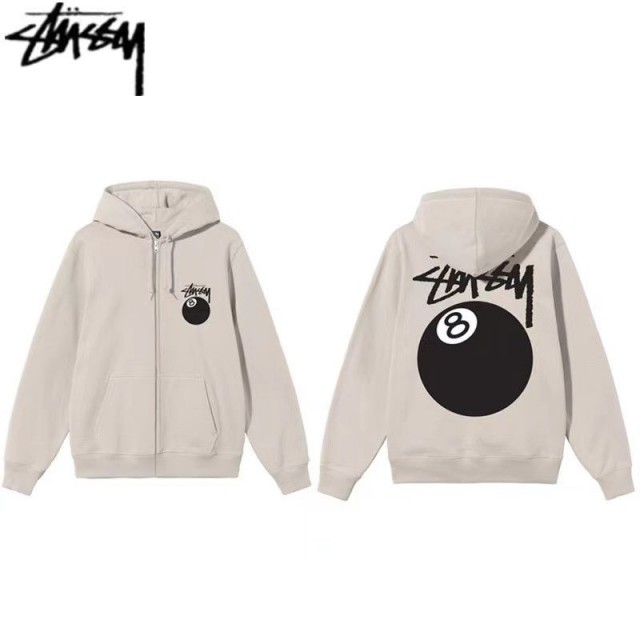 ステューシー 8 BALL ZIP HOOD スウェット パーカー BLACK