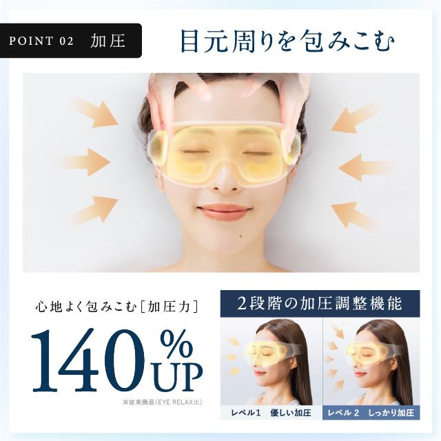 EMSアイマッサージャー EMSホットアイマスク 目元美顔器 EMS EYE RELAX 充電式 コードレス マッサージ機器 女性 男性 ギフト プレゼント 実用的 目元エステ器 温熱 加圧