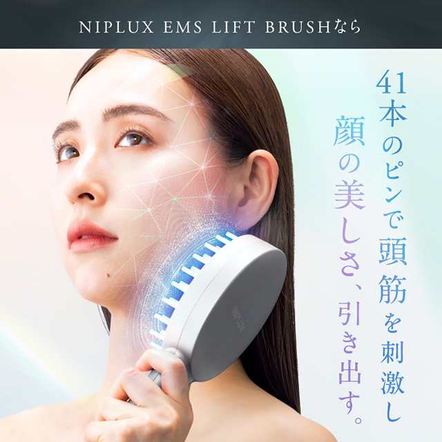 電気ブラシ EMS美顔器 リフトアップ 頭皮ケア ブラシ型 NIPLUX