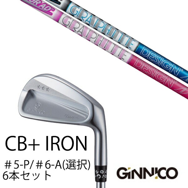 6本セット イオンスポーツ ジニコ GINNICO CB+ Iron #5-P ＃6-A 番手選択 ツアーAD AD-50 Tour AD グラファイトデザイン EONSPORTS