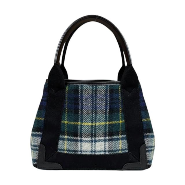 バレンシアガ タータンチェック柄 ネイビーカバXS ショルダーバッグ ウール 390346 グリーン レディース BALENCIAGA 中古 R&Kリサイクルキング_2