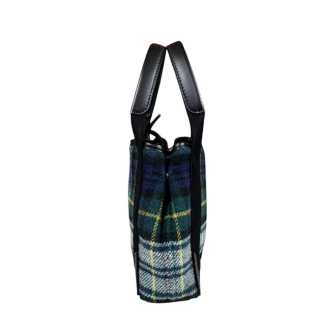 バレンシアガ タータンチェック柄 ネイビーカバXS ショルダーバッグ ウール 390346 グリーン レディース BALENCIAGA 中古 R&Kリサイクルキング_3