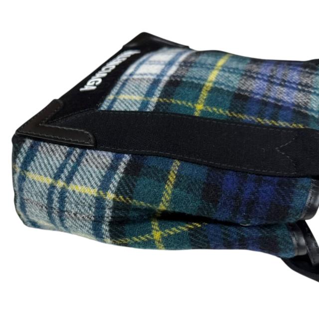 バレンシアガ タータンチェック柄 ネイビーカバXS ショルダーバッグ ウール 390346 グリーン レディース BALENCIAGA 中古 R&Kリサイクルキング_6