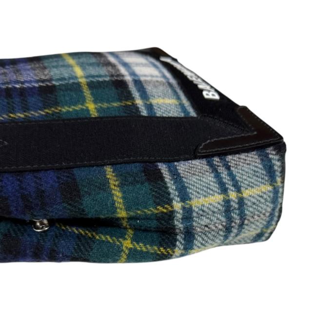 バレンシアガ タータンチェック柄 ネイビーカバXS ショルダーバッグ ウール 390346 グリーン レディース BALENCIAGA 中古 R&Kリサイクルキング_7