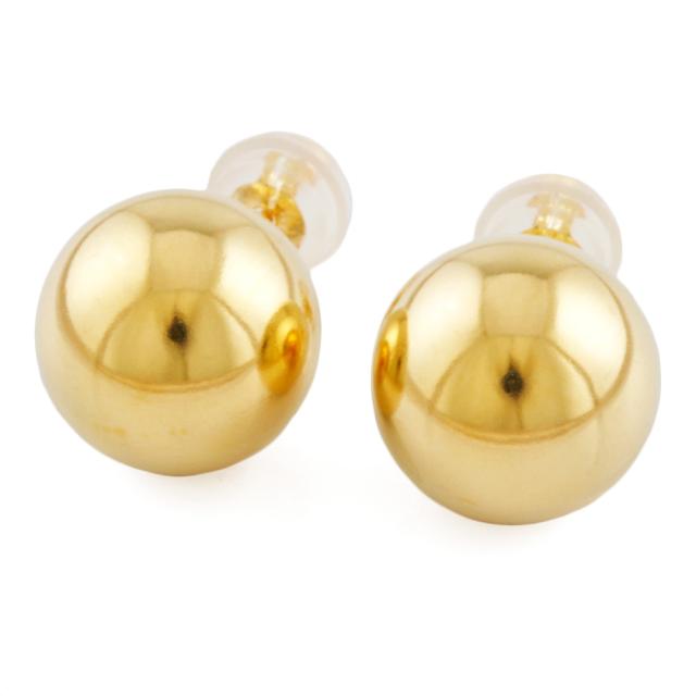 丸玉 10mm ボール ピアス 18金 K18ゴールド レディース 新品 R&Kリサイクルキング