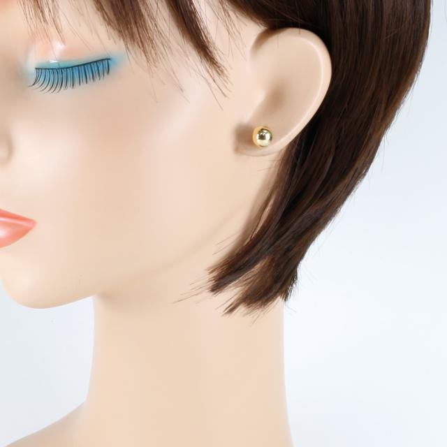 丸玉 8mm ボール ピアス 18金 K18ゴールド レディース 新品 R&K 