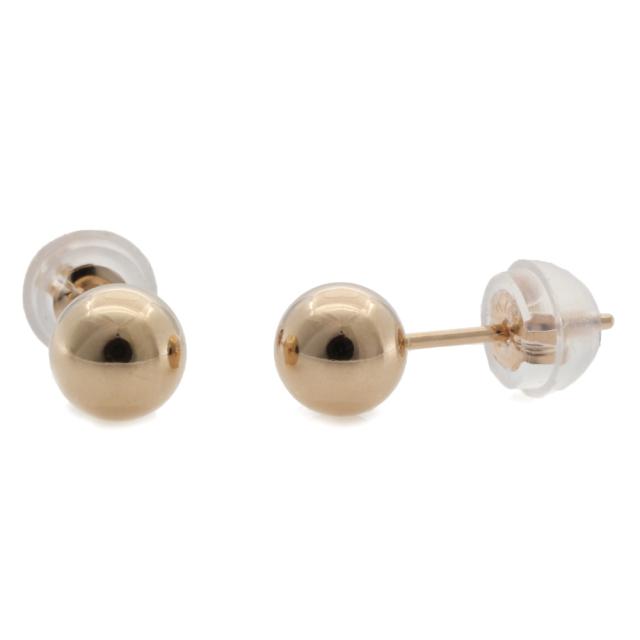 丸玉 5ｍｍ ボール ピアス 18金 K18ピンクゴールド レディース   新品 R&amp;Kリサイクルキング