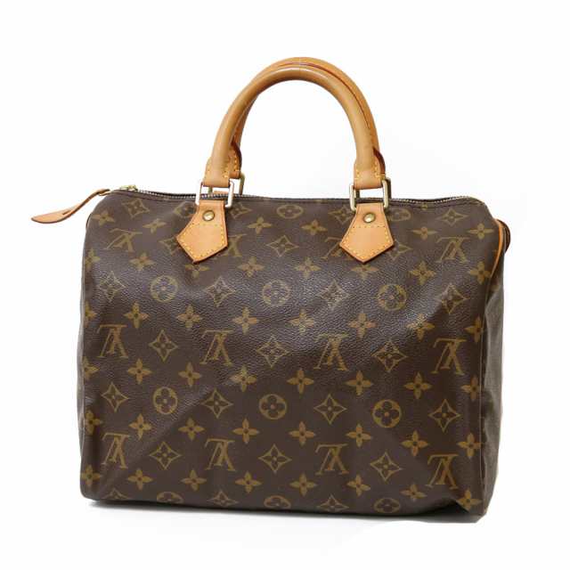 ルイヴィトン LOUIS VUITTON スピーディ30 モノグラム ハンドバッグ ブラウン レディース 中古