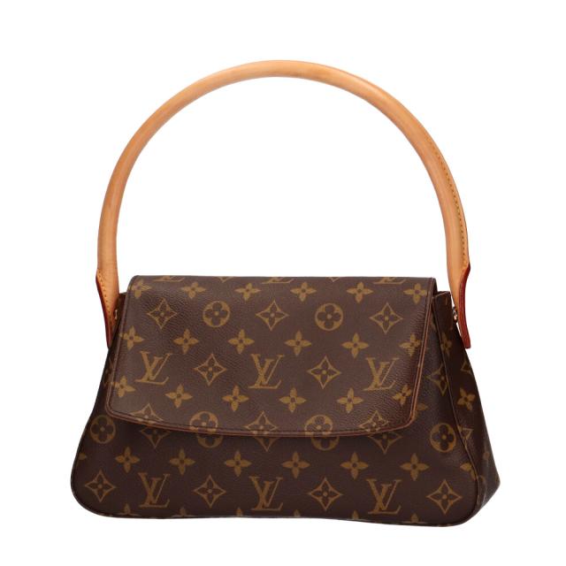 【限界値下げ祭】     ルイヴィトン LOUIS VUITTON ミニルーピング モノグラム ハンドバッグ ブラウン レディース 中古