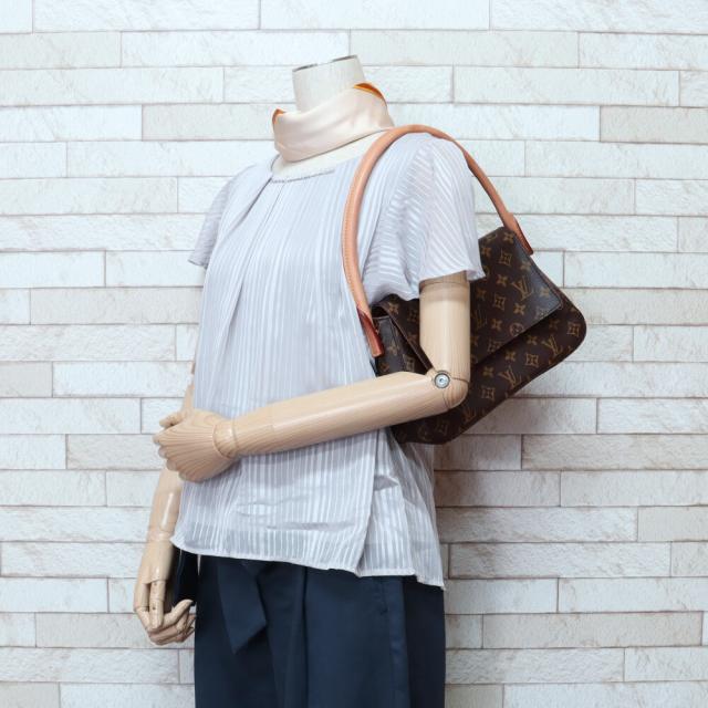 ルイヴィトン　バッグ　ミニルーピング　美品 ルイヴィトン LOUIS VUITTON ミニルーピング モノグラム ハンドバッグ