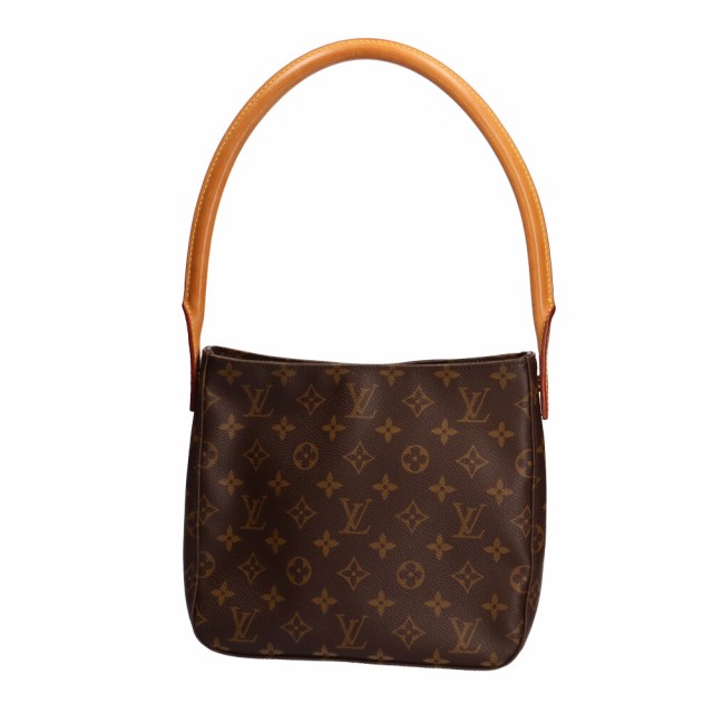 ルイヴィトン LOUIS VUITTON ルーピング モノグラム ショルダーバッグ ブラウン レディース 中古