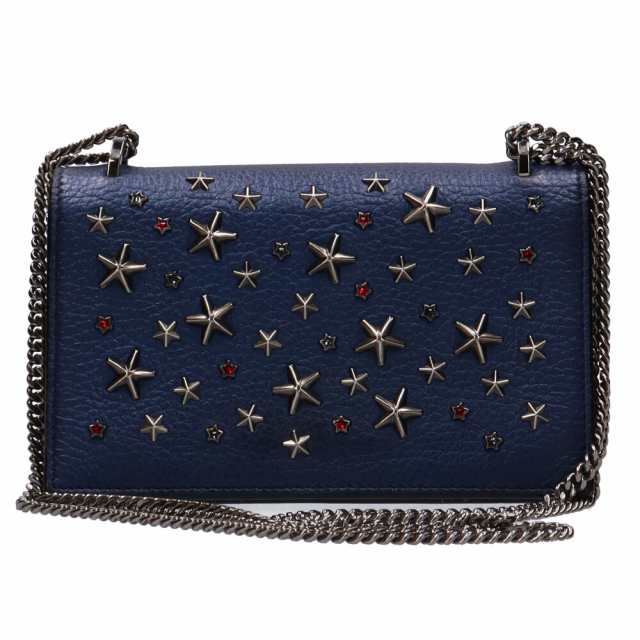 ジミーチュウ JIMMY CHOO ソフィア スタッズ ショルダーバッグ レザー ネイビー レディース中古 R&Kリサイクルキング