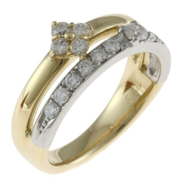 サザンクロス Southern Cross リング 指輪 12号 18金 K18イエローゴールド Pt900プラチナ ダイヤモンド0.48ct レディース中古 R&Kリサイクルキングの通販は