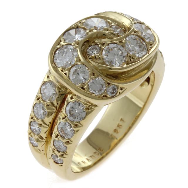 ヴァンクリーフ＆アーペル Van Cleef & Arpels リング 指輪 12.5号 18金 K18イエローゴールド ダイヤモンド レディース中古 R&Kリサイクルキング
