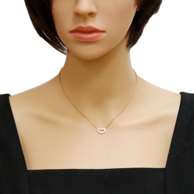 カルティエ CARTIER Cハート ダイヤモンド ネックレス 18金 K18ピンクゴールド ダイヤモンド レディース 中古の通販は カルティエ CARTIER Cハート ダイヤモンド ネックレス 18金 K18ピンクゴールド ダイヤモンド レディース 中古の通販は