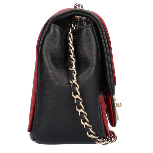 シャネル CHANEL チェーン ミニマトラッセ ショルダーバッグ ラムスキン レッド レディース 中古_3