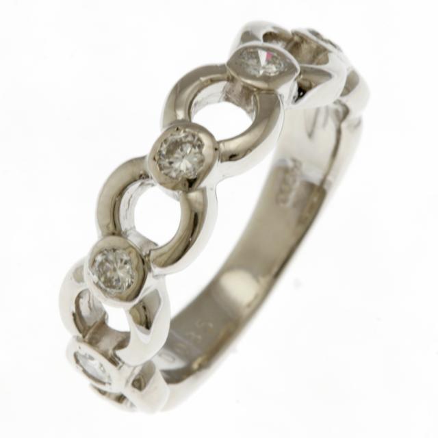 リング 指輪 12号 Pt900プラチナ ダイヤモンド 0.35ct レディース 中古