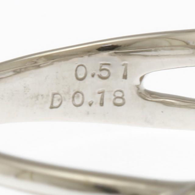 リング 指輪 9号 Pt900プラチナ ダイヤモンド 0.51ct ダイヤモンド 0.18ct レディース 中古_7