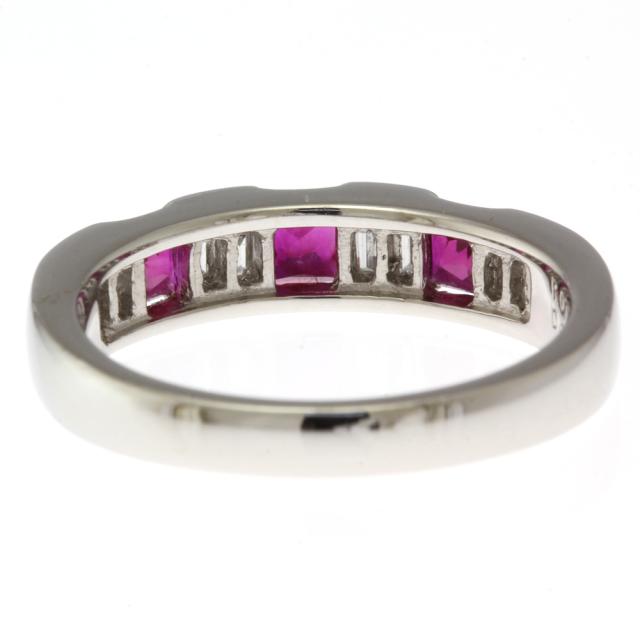 リング 指輪 12.5号 Pt900プラチナ ルビー 0.70ct ダイヤモンド 0.39ct