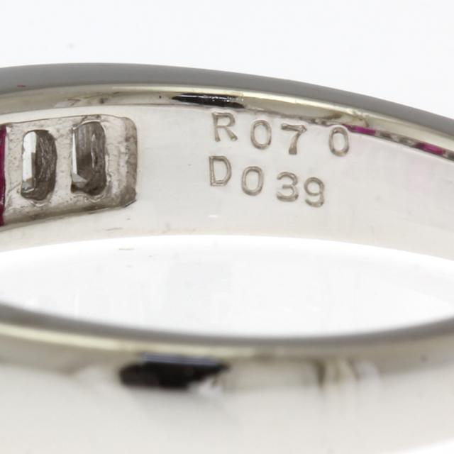 リング 指輪 12.5号 Pt900プラチナ ルビー 0.70ct ダイヤモンド 0.39ct レディース 中古_7