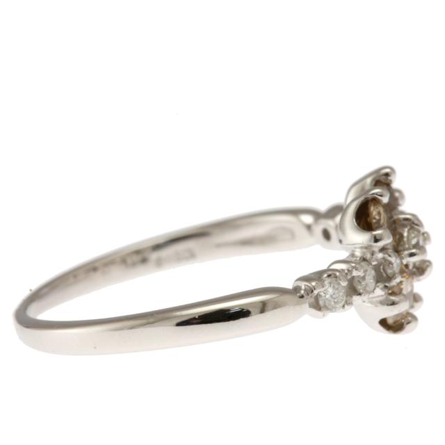 リング 指輪 11号 18金 花 フラワー K18ホワイトゴールド ダイヤモンド 0.64ct レディース 中古_3