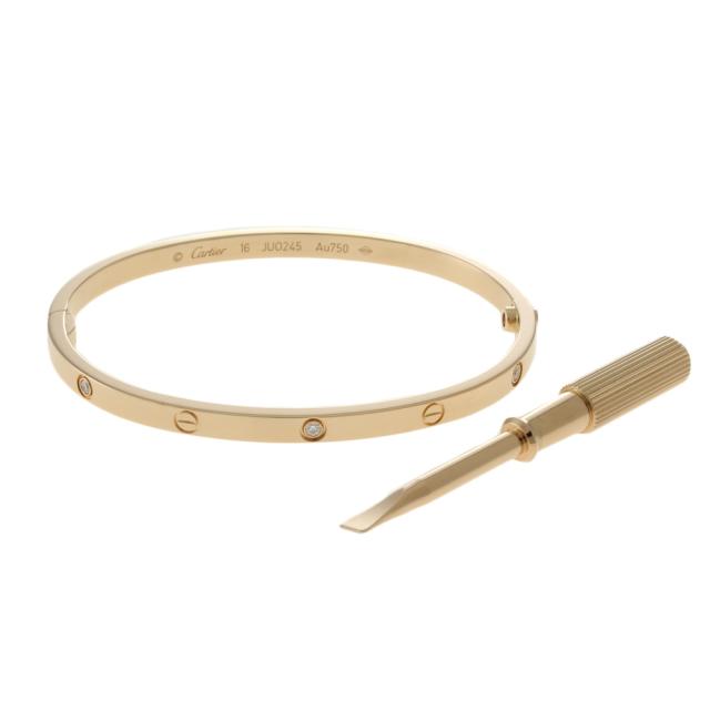 カルティエ Cartier ラブブレス スモール YG 16 イエローゴールド CARTIER カルティエ ラブブレス スモールモデル パヴェ