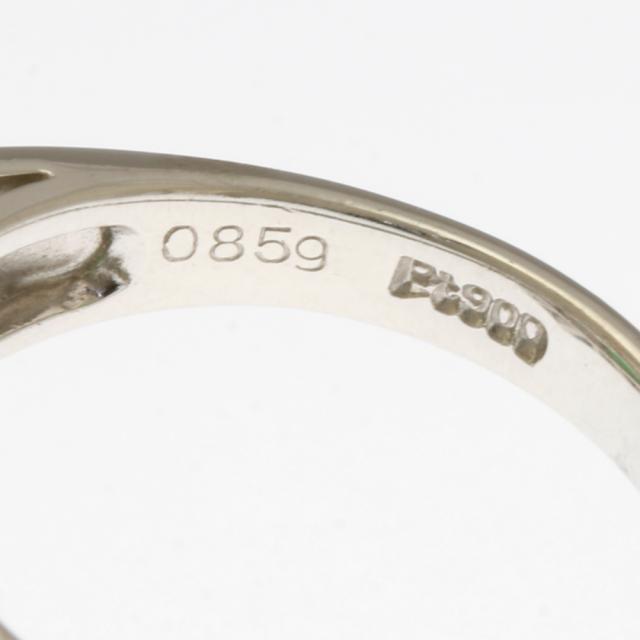 リング 指輪 8号 大ぶり 鑑別書 Pt900プラチナ トルマリン 0.859ct ダイヤモンド 0.574ct レディース 中古_7