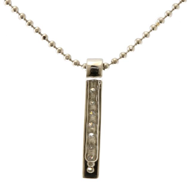 ネックレス ストレートバー Pt850 Pt900 プラチナ ダイヤモンド  